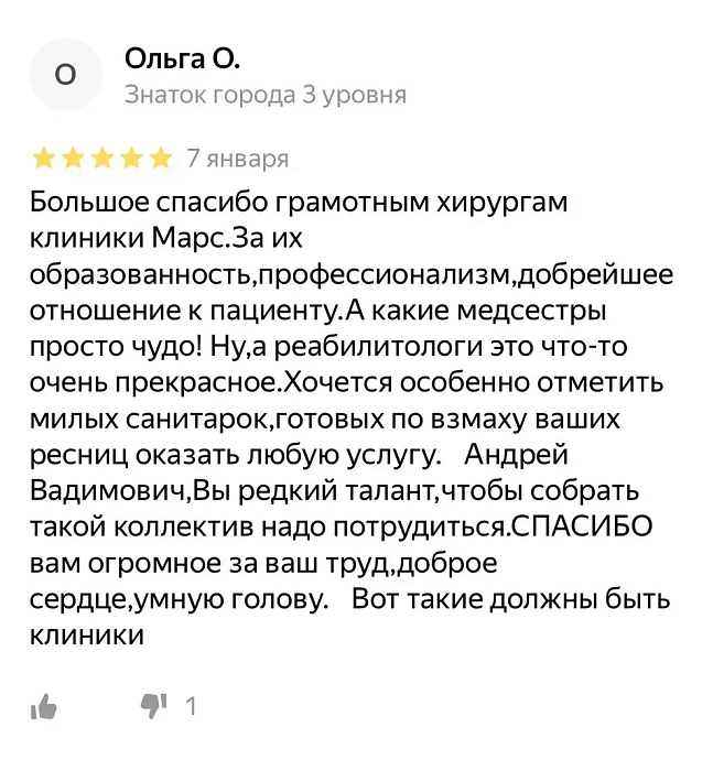 Комментарий с Яндекс Карты